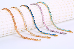 6612 Luxury Ladies Iced Out Chain <b>Crystal</b> <b>Bracelet</b> for Women Gold Silver Color <b>Bracelet</b> - Product Image 3