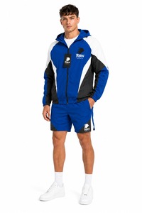 Conjunto corto cortavientos para hombre, chaqueta ligera y transpirable y pantalones cortos, ropa deportiva informal, conjunto cortavientos con logotipo personalizado - Product Image 6