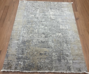 Alfombra de Lana y Seda de Lujo Hecha a Mano, Alfombra Moderna Abstracta para Sala de Estar, Dormitorio, Decoración del Hogar - Product Image 6