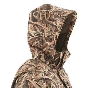 Veste de chasse softshell légère pour homme, unisexe et enfant, coupe-vent, imperméable, respirante, col montant, capuche amovible - Product Image 3