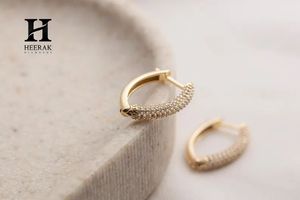 Custom 925 Sterling <b>Silver</b> Marquise Hoop Earrings Elegant Gold Plated Crescent Pave Diamond Pointed Oval <b>Huggies</b> Wholesale - Product Image 5