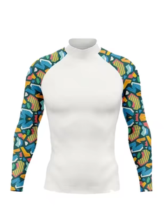 Maillot de bain à manches longues pour homme, séchage rapide, protection UV, protection solaire UPF 50+, haut de gamme pour la natation - Product Image 4