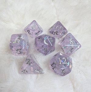 Juego de dados de fantasía coloridos hechos de resina para juegos de rol, aventuras de mesa, fiestas de juegos y regalos - Product Image 1