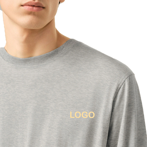 T-shirt en coton à double effet manches longues pour homme, coupe oversize, style streetwear décontracté, jersey premium, t-shirt homme personnalisé OEM - Product Image 3