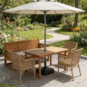 Base e Supporto per Ombrellone da Patio, Solo Base per Terrazza, Ideale per il Tuo Spazio Esterno - Product Image 1