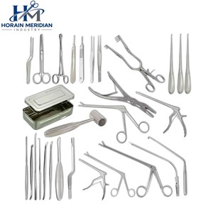 Kit d'instruments chirurgicaux professionnels en acier inoxydable pour neurochirurgie orthopédique et laminectomie avec conteneur de stérilisation pour hôpital - Product Image 1