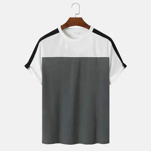 Camiseta 100% algodón para hombre, corte holgado, estampada, venta al por mayor, alta calidad, diseño personalizado, corte regular, manga corta, camisetas tipo Ringer. - Product Image 1