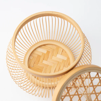 Hochwertige hand gewebte Rattan Box mit Deckel Kunst handwerk Geschenk Dekoration Zubehör Vietnam esi scher Hersteller für Wohnkultur