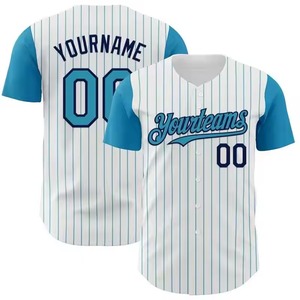 Proveedor de Uniformes Deportivos Personalizados, Jersey de Béisbol a Rayas, Transpirable, de Secado Rápido, para Equipos, Servicio OEM y ODM, Venta al Por Mayor - Product Image 6