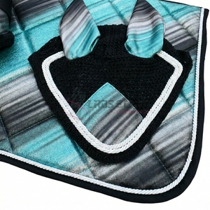 Horse Saddle Blanket Ear Bonnet <b>Brushing</b> <b>Boots</b> Matching Set Diamond Quilted Breathable Shockproof Equestrian Equipment - Product Image 4