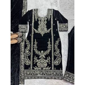 Ensemble de costumes pour femmes de designer avec broderie et séquence de codage - Product Image 5