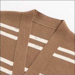 Tiki Taka Sports OEM High Quality Custom Breathable Men's V-neck Lace Knitted <b>Cardigan</b> <b>Sweater</b> Winter Wool/Nylon Single Button - Product Image 2