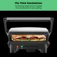 Piastra per Panini e Grill in Acciaio Inox a 4 Fette, Antiaderente, con Apertura Piatta per Preparazione Sandwich - Product Image 4