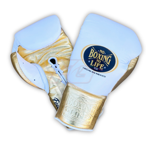 No Boxing No Life Guantes de Boxeo MMA de Cuero Genuino de Vaca de Alta Calidad para Entrenamiento y Sparring con Absorción de Humedad y Cierre de Gancho y Bucle - Product Image 5