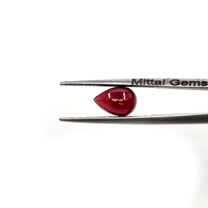 Cabochons de rubis naturels de Bangkok, calibrés, forme poire, 7x10mm, pierres précieuses de rubis naturelles en vrac pour la création de bijoux, prêts à l'emploi - Product Image 2