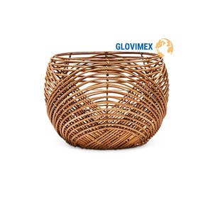 Cesta de Almacenamiento Multiusos de Bambú y Ratán, Hecha a Mano, Ecológica, Diseño Rústico, Forma Personalizable, Organizador para el Hogar y la Cocina - Product Image 4