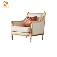 Tissu européen hôtel salon meubles appartement Antique Royal français ensemble personnalisable bois luxe canapé Villa loisirs chaise