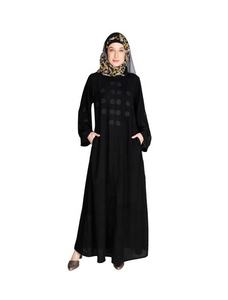 Vente chaude Moderne Décontracté Dubaï Style Abaya Lin Bouton Avant Ouvert Modeste Robe pour les Musulmans Inspiré par la Turquie Style - Product Image 3