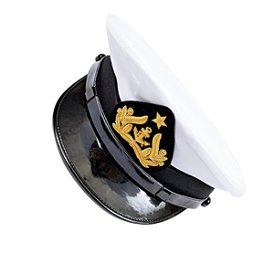 OEM Customized <b>Plain</b> Checked Peak <b>Cap</b> White/Black 100% Wool Fabric Silver Bullion Visor Badge High Quality Unisex Outdoor Daily - Product Image 4
