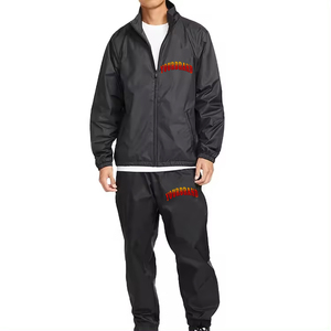 Conjunto Deportivo para Hombre, Negro, 100% Algodón, Transpirable, con Logotipo Termotransferido en la Parte Delantera, Diseño Color Block, Ropa Urbana con Capucha para Invierno, 400g - Product Image 4