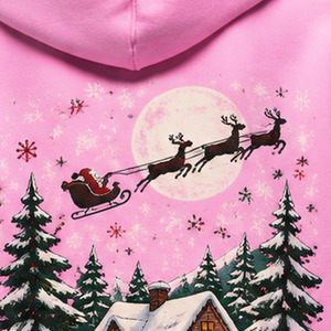 OEM <b>Christmas</b> Hoodie 100% Polyester Casual Style Sublimation Printed Personalized Holiday Pullover Snowman Graphic <b>For</b> <b>Women</b> - Product Image 4