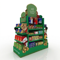 Su misura eco-friendly cartone ondulato pieghevole espositore rack con Design indipendente per la pubblicità commerciale