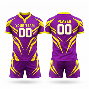 Maillot de sport respirant pour homme, nouveau design imprimé par sublimation, avec short, 100 % polyester, vente en gros - Product Image 3