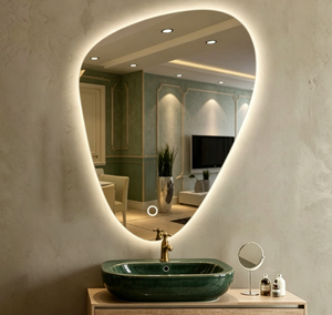Modern <b>LED</b> <b>Wall</b> <b>Mirror</b> Irregular Backlit Vanity <b>Mirror</b> Frameless Bathroom Dressing <b>Mirror</b> for Hotel Washroom - Product Image 5