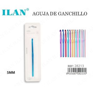 Uncinetto Ilan 5 mm in alluminio per lavori a maglia e artigianato - Product Image 3