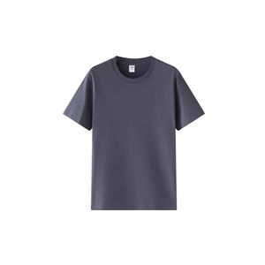 T-shirt unisexe à col rond en pur coton 230g, manches courtes, uniforme de travail, uniforme de classe, haut décontracté tendance avec logo de marque imprimé - Product Image 4