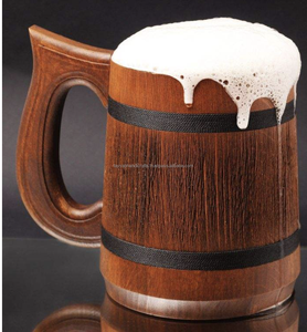 Chope à bière en bois rustique avec grain naturel, respectueuse de l'environnement, style classique, cadeau d'affaires par Tayyab Handicraft - Product Image 4