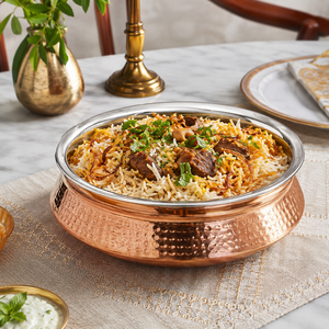 1.5L Hammered Copper Stainless Steel Serving Bowl Indian Handi Curry Rice Dal Bowl Restaurant Tableware for Home Hotel - Product Image 5