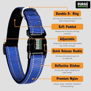 Neo Padded Reflective Dog <b>Collar</b> OEM ODM Custom Logo Adjustable Comfortable Pet <b>Collar</b> Direct Manufacturer - Product Image 2