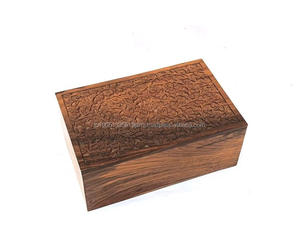 Urna Funeraria de Madera Marrón Estilo Americano Personalizada con Grabado, Nuevo Diseño, Urnas al por Mayor para Funerales, la Mejor Calidad de la India - Product Image 2