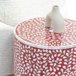 Tabouret d'appoint de luxe fait main, design unique, incrustation de nacre, écologique, décoration moderne pour la maison, meubles de salon - Product Image 6