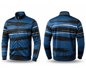 Veste à fermeture éclair intégrale par sublimation pour équipes et clubs, chaude, respirante, séchage rapide |   Tailles Hommes Femmes Jeunes |   Veste d'entraînement - Product Image 5