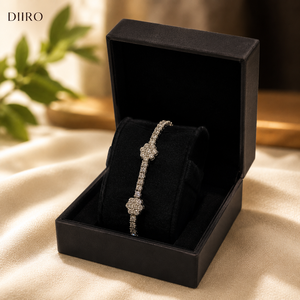 Custom Plated White <b>Gold</b> Flower Tennis Bracelet Brilliant Round Diamond Engagement Moissanite Women's Jewelry - Product Image 5