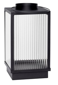 Farol Moderno de Metal y Vidrio Texturizado con Acabado Negro Mate, Faroles de Metal para Velas, Decoración del Hogar para Exteriores, Hechos a Mano - Product Image 3