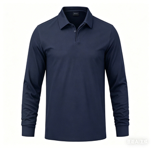 <b>Men's</b> <b>White</b> <b>Long</b> <b>Sleeve</b> Polo <b>Shirt</b> 100% Cotton Knitted Collared Top Breathable Casual Tee - Product Image 5