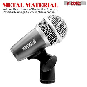 Kit professionale 5-Core Drum Mic 9 pezzi Tom rullante Kick Set XLR cablato microfono dinamico per Studio Stage uso dal vivo DM 9RND - Product Image 5