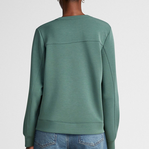 Crew Neck Plus Size Terry Long Women Sweat Shirts Anti-pilling Breathable Quick Dry 100% Cotton Wholesale Price - Product Image 2