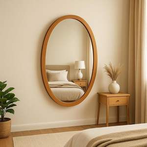 Miroir mural en bois durable et écologique fait à la main, accent d'intérieur - Product Image 2