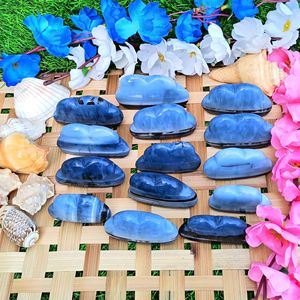 Ópalo Azul Natural con Patrón de Rayas, Cristal Tallado en Forma de Nube, Piedra Curativa Pulida, Decorativa, Reiki, Meditación, Decoración del Hogar - Product Image 6