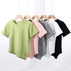 Camisetas Deportivas de Cuello Redondo para Mujer, Manga Corta, Tejido de Punto, 220g, Antiarrugas, Compresión, Secado Rápido, Verano, Casual - Product Image 6