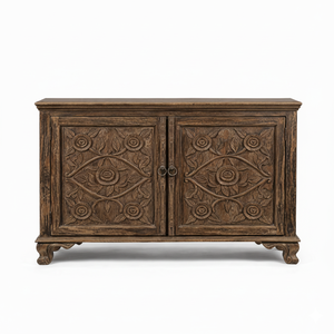 Oferta Especial: Aparador o Mueble de Comedor de Madera Maciza Tallada a Mano con Diseño de Rosas Ravish, Disponible a Precio de Fábrica - Product Image 1