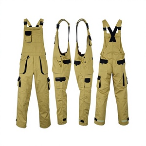 Men's Waterproof Silk Screen Printed Work Overalls Pockets Multiple Colors Durable Cotton Blend <b>Construction</b> <b>for</b> Industrial Use - Product Image 6
