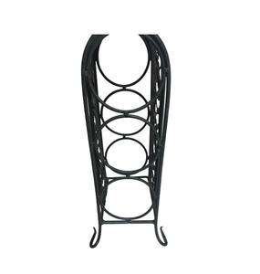 Moderno Botellero de Hierro Forjado para 4 Botellas, Soporte de Vino Metálico Negro para Encimera, Vertical, Ahorra Espacio, para Cocina y Bar - Product Image 1