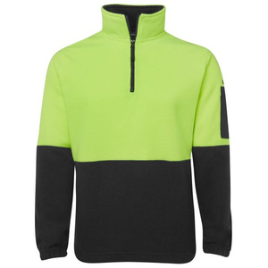 Vente en gros de vestes en polaire tricotée Polartec à col zippé 1/2, 100% polyester, pour hommes, vêtements de travail d'hiver, haute visibilité, design personnalisé, taille et logo sur mesure - Product Image 3