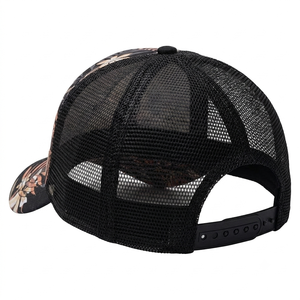Color Blocking Trucker <b>Cap</b> Adjustable Mesh Back Breathable Unisex Baseball Hat <b>Winter</b> Casual Style 6-Panel Design Common Canvas - Product Image 4