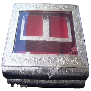 Handcrafted Meenakari Metal Jewelry <b>Box</b> with Ring Organizer Storage Case with Velvet Interior <b>Gift</b> <b>Box</b> decorating <b>small</b> - Product Image 1